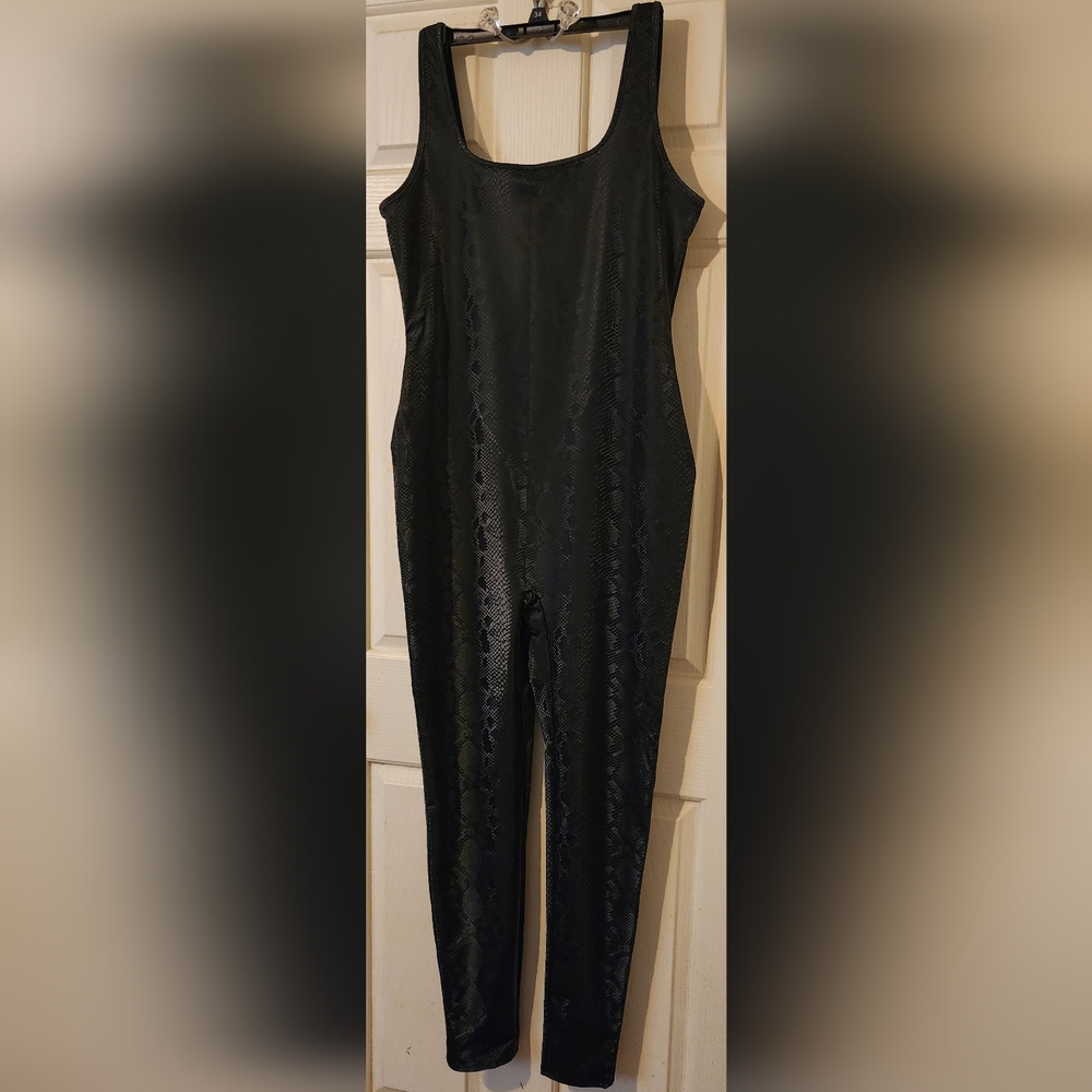 Fashion Nova Faux Leather Jumpsuit